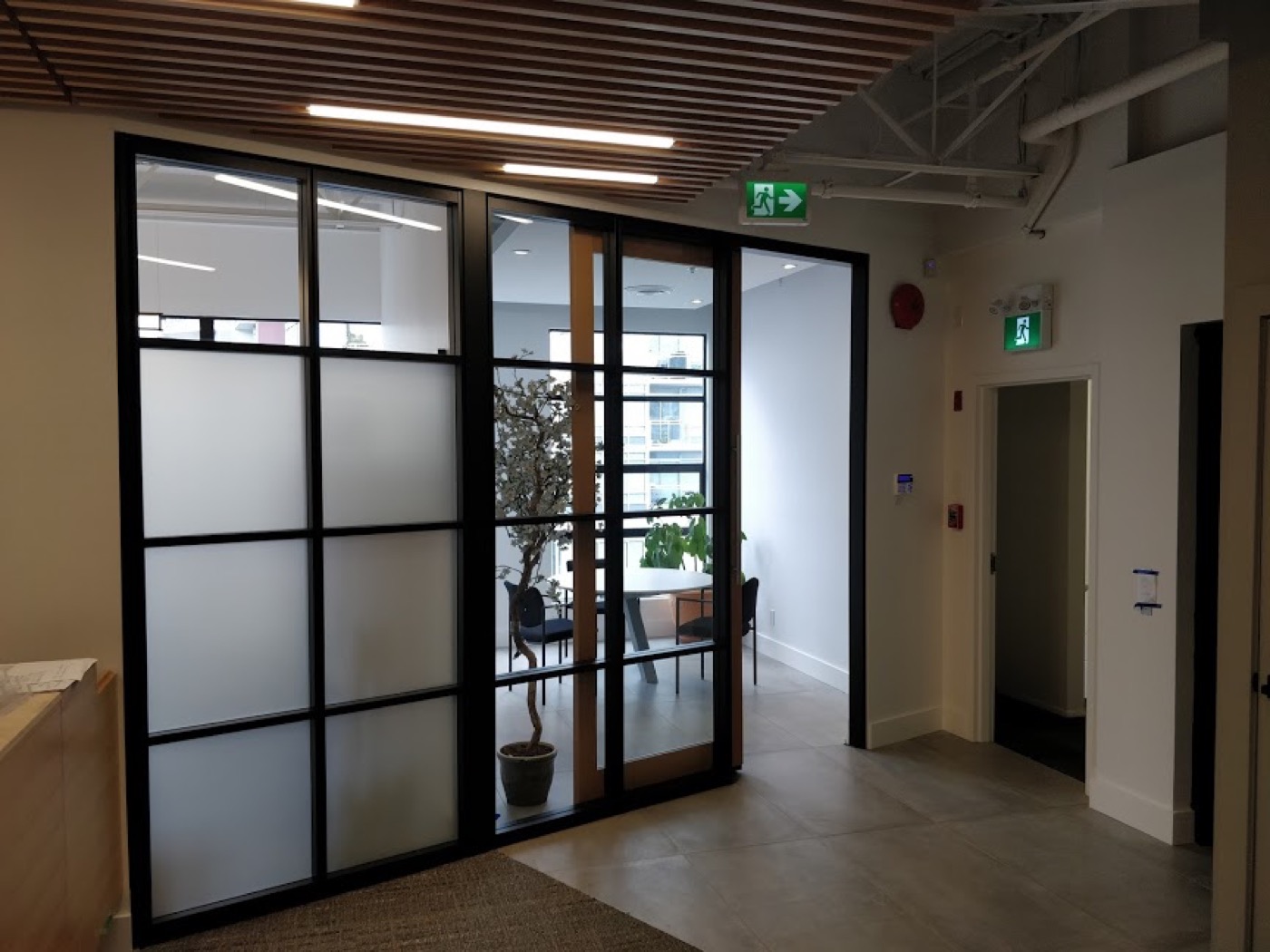 Finished corridor flooring